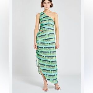 Palm Fiorucci Drawstring Dress in Green size L